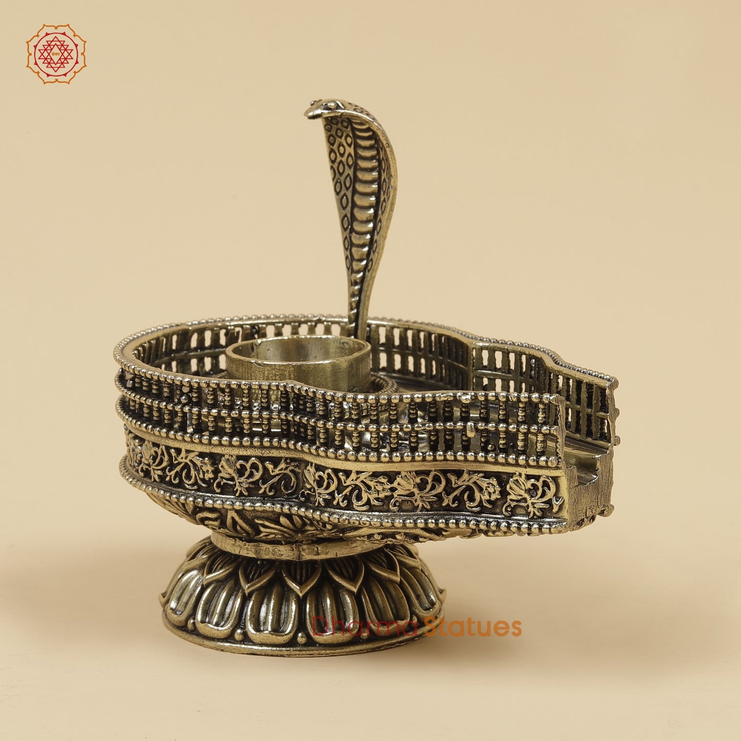 Brass Jaldhari with Snake fine 4”