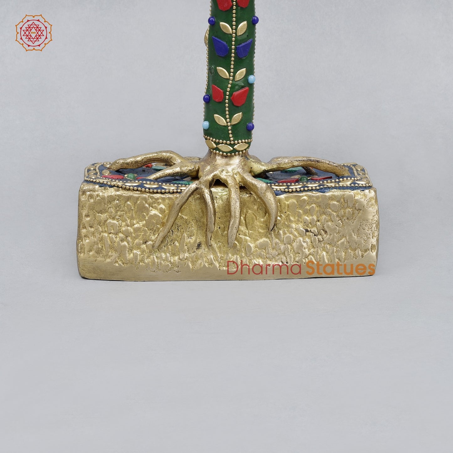 Brass Kalpvriksh Tree Fine, Stone work 19”
