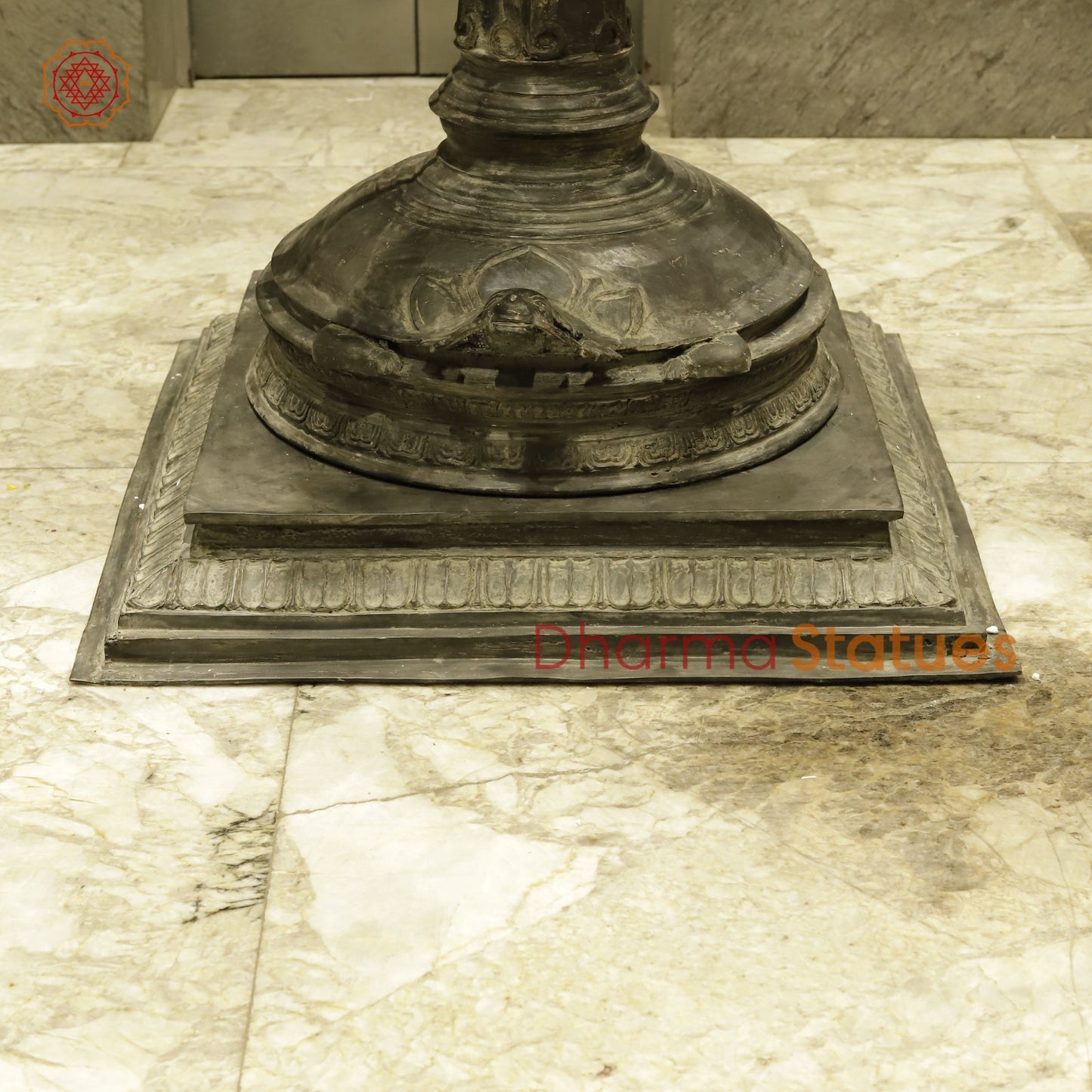 Bronze Lamp With 9 Heads, Natural Antique Finish 63”