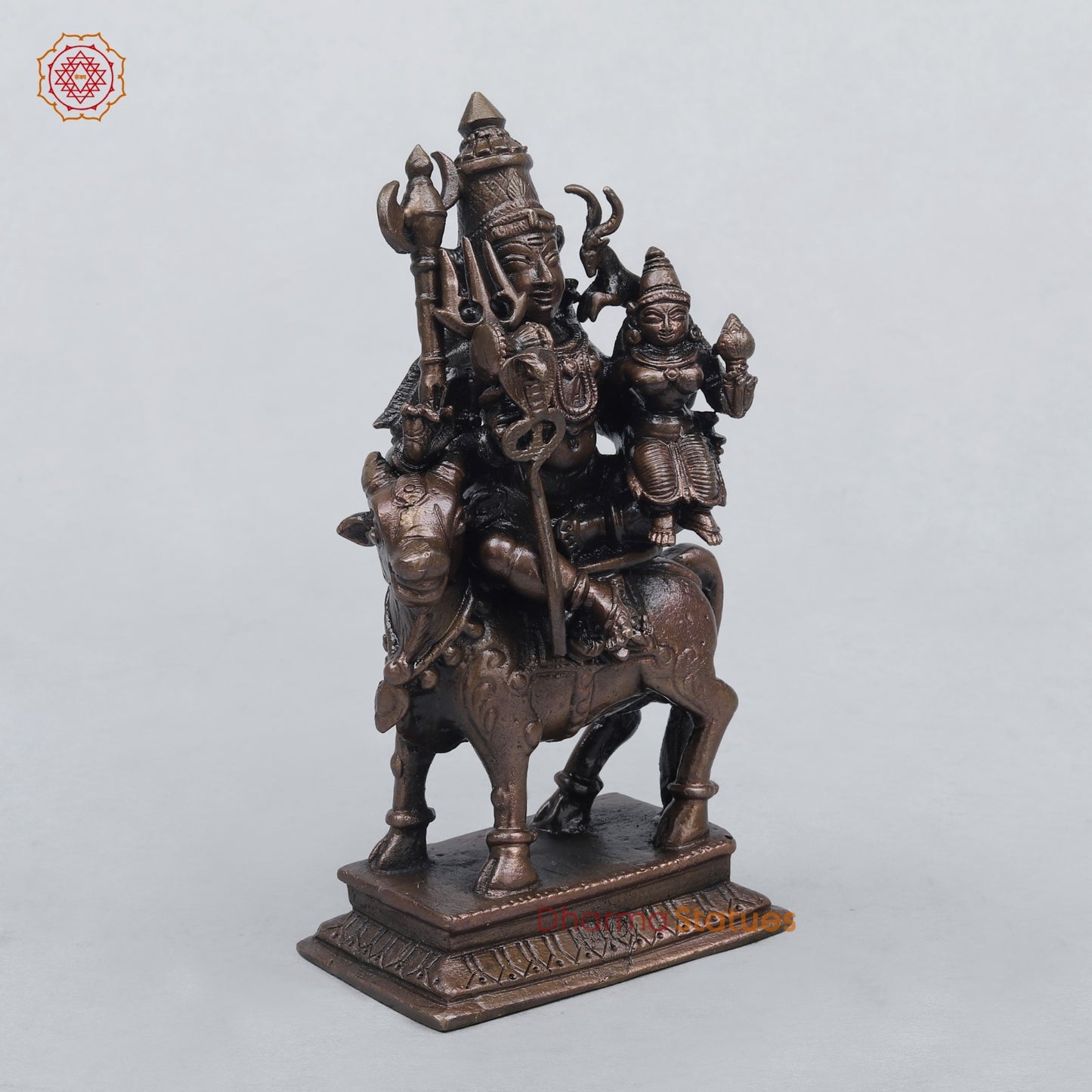 Copper Shiva Family on Nandi 4.5”