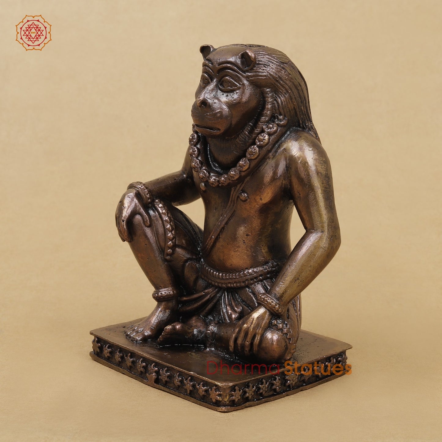 Copper Narsimha Seated Fine 4”