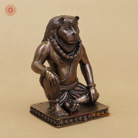 Copper Narsimha Seated Fine 4”
