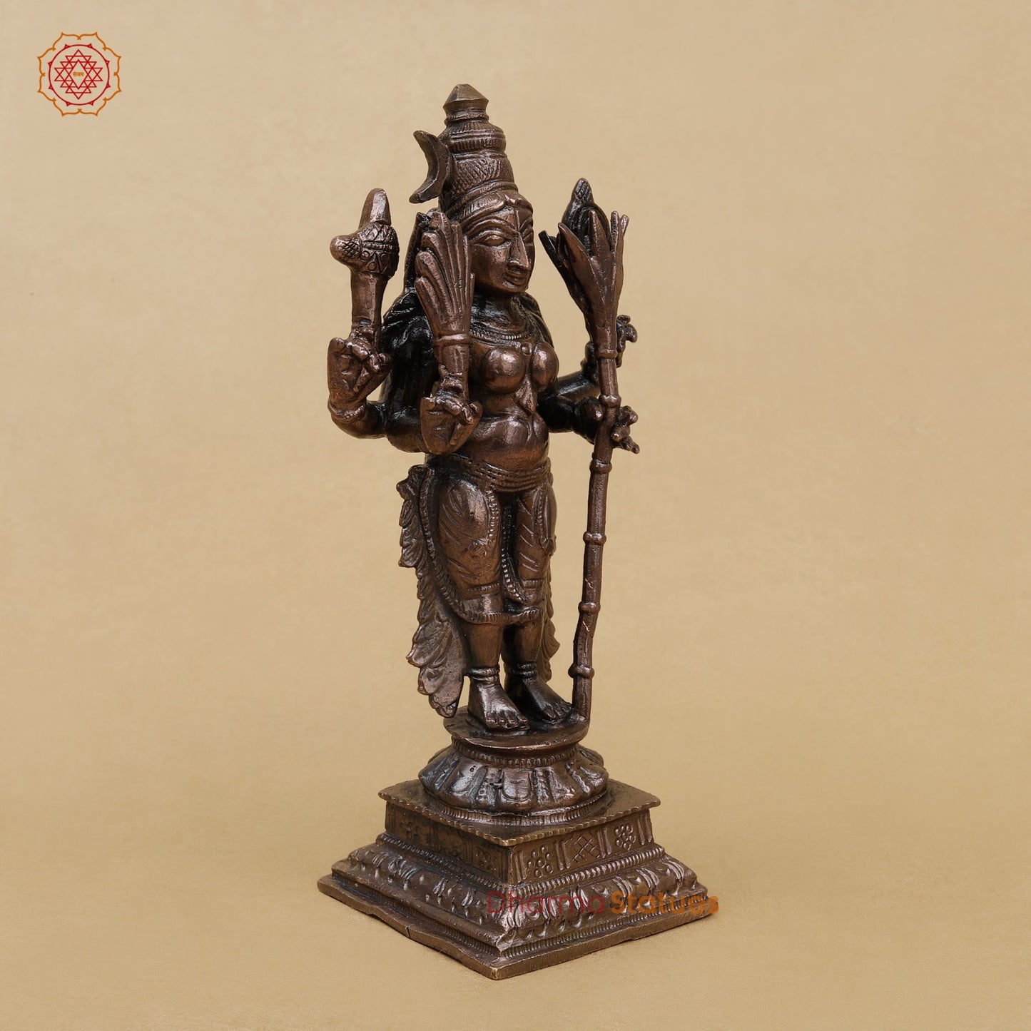 Copper Rajarajeshwari Standing Fine 5”