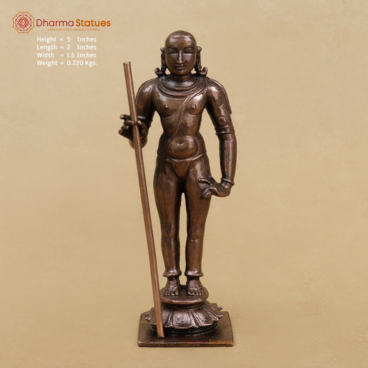 Copper Palani Murugan Karthikeya Idol (Dhandayuthapani Swamy) 5”