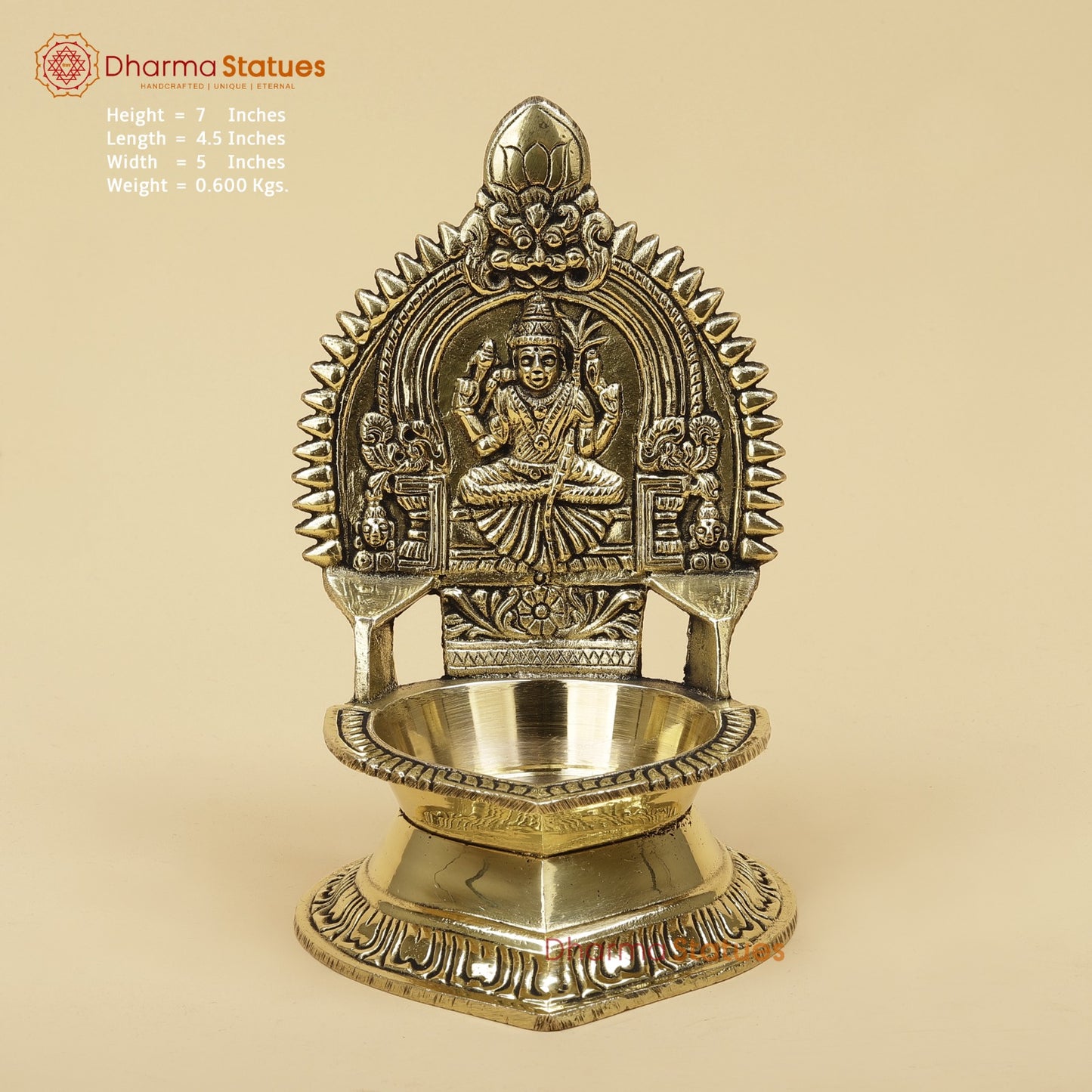 Brass Rajarajeshwari Diya Fine 7”