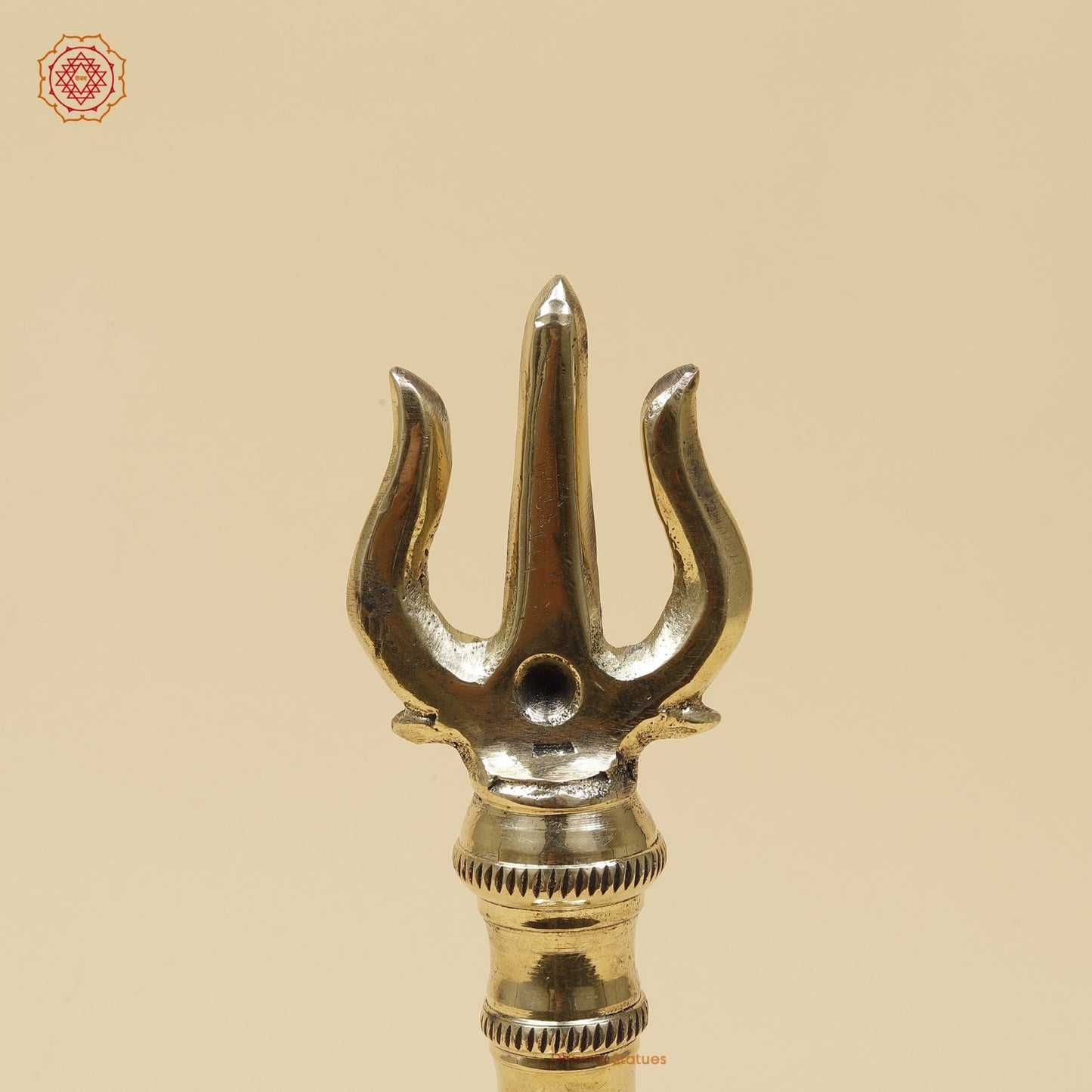 Bronze Trishul Hand Bell Fine, Smooth Finish 10”