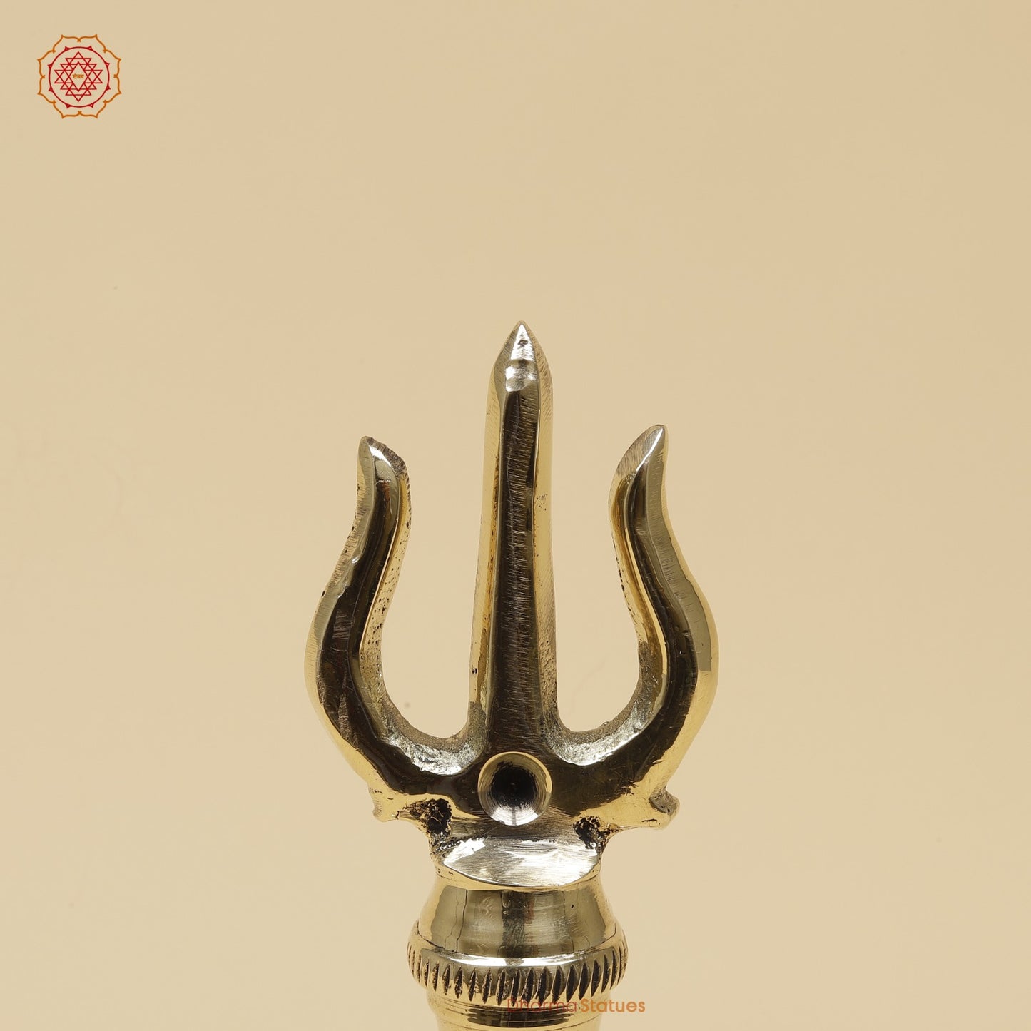 Bronze Trishul Hand Bell Fine, Smooth Finish 9”