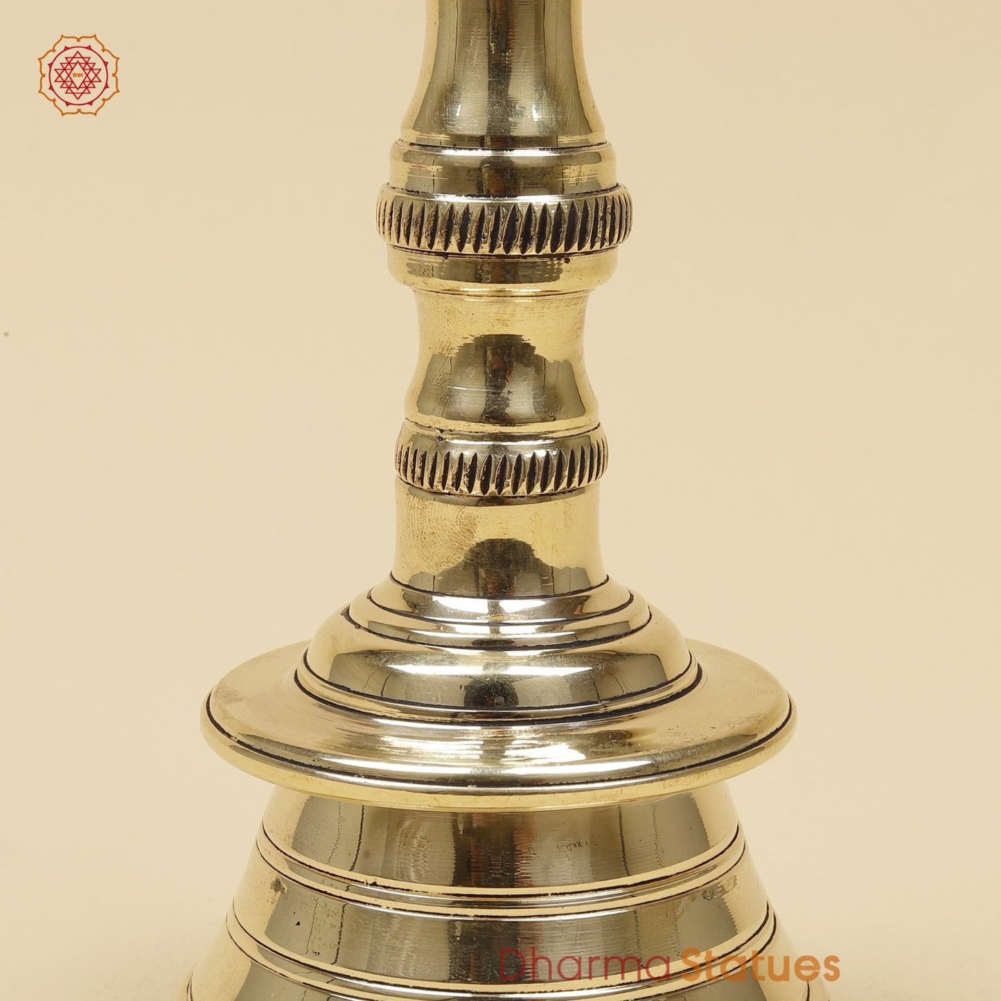Bronze Trishul Hand Bell Fine, Smooth Finish 9”