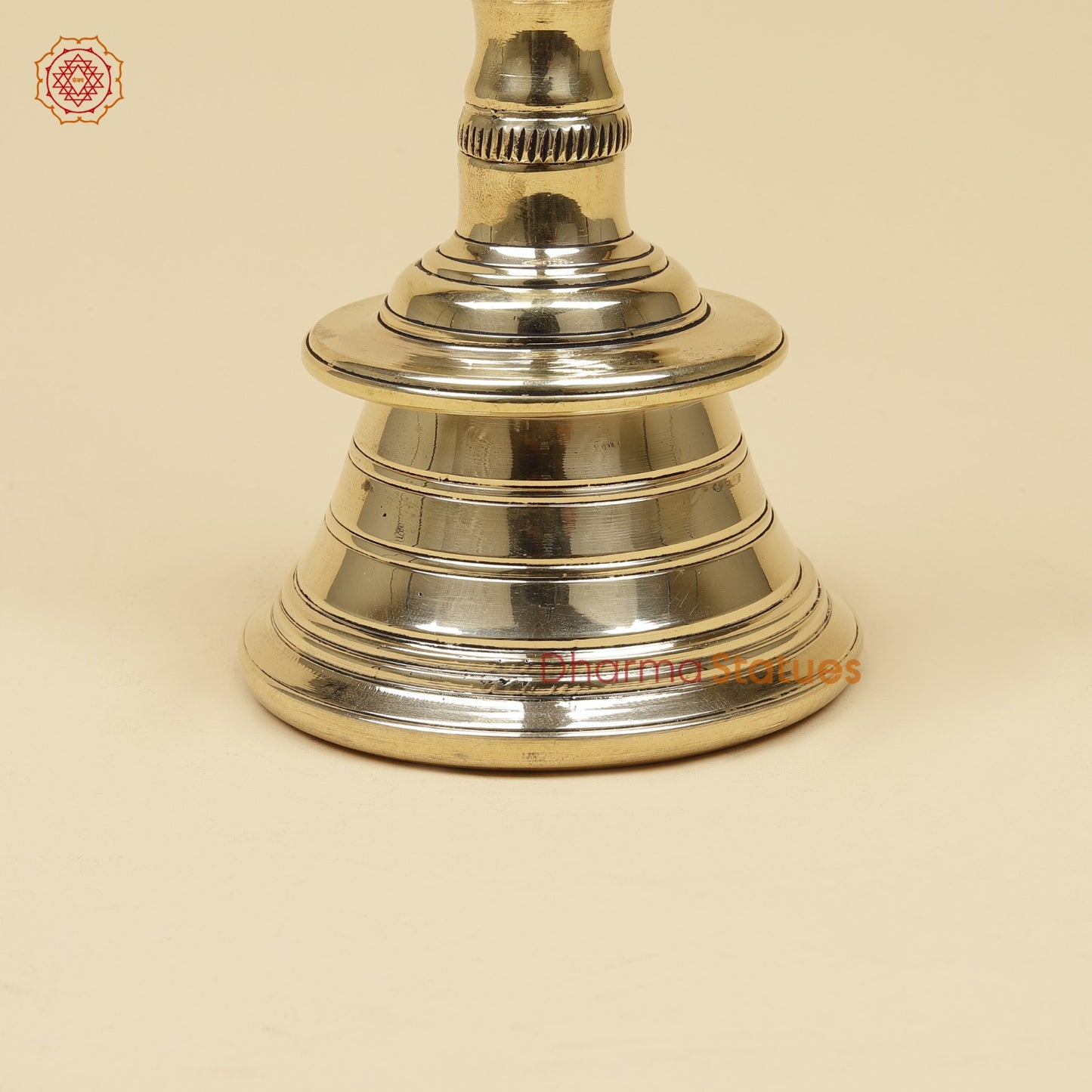 Bronze Trishul Hand Bell Fine, Smooth Finish 9”