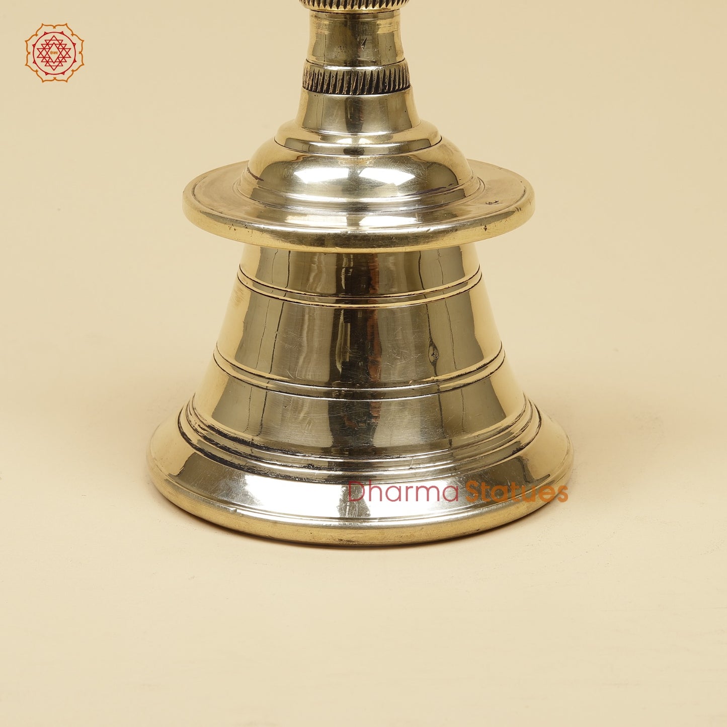 Bronze Trishul Hand Bell Fine, Smooth Finish 11”