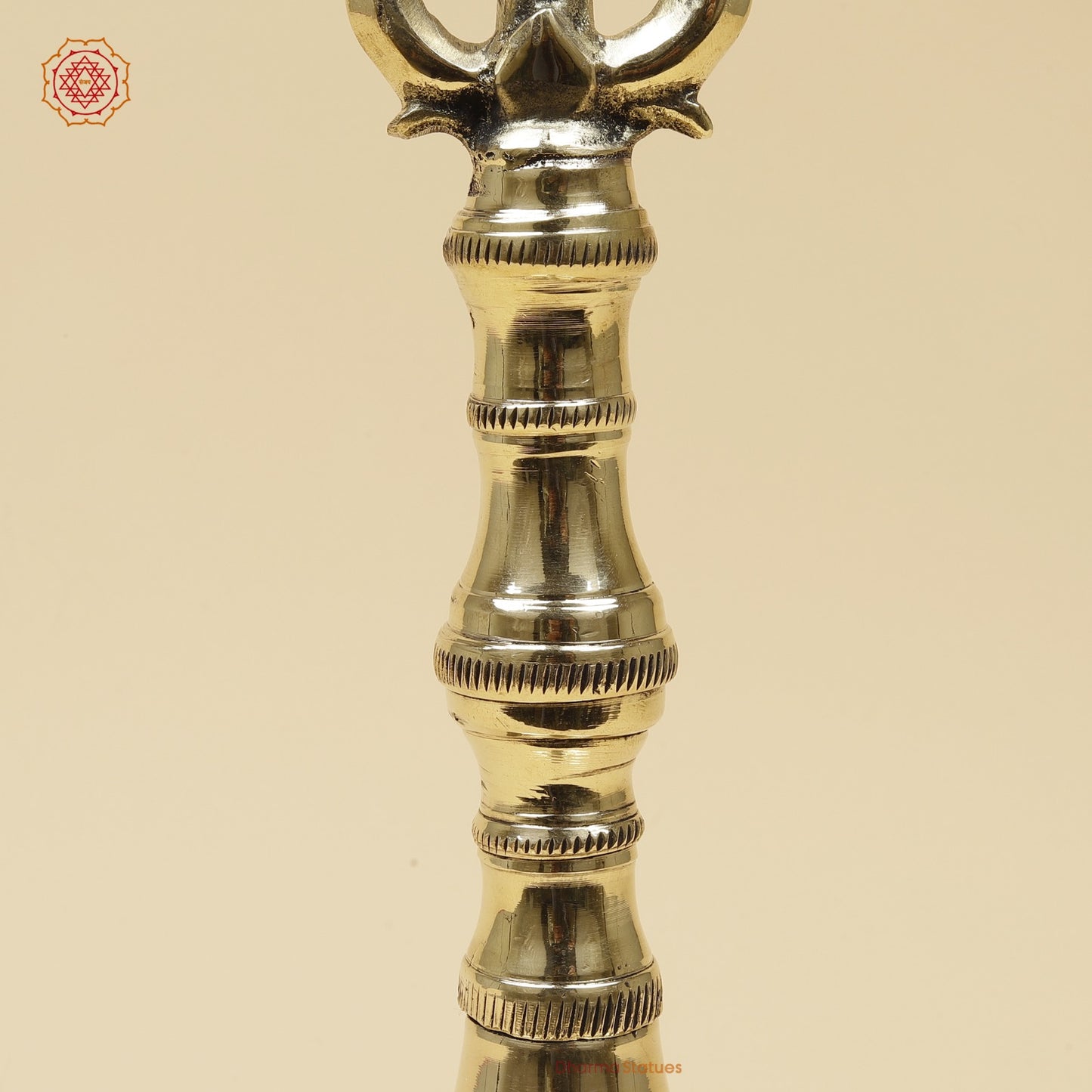Bronze Trishul Hand Bell Fine, Smooth Finish 12”