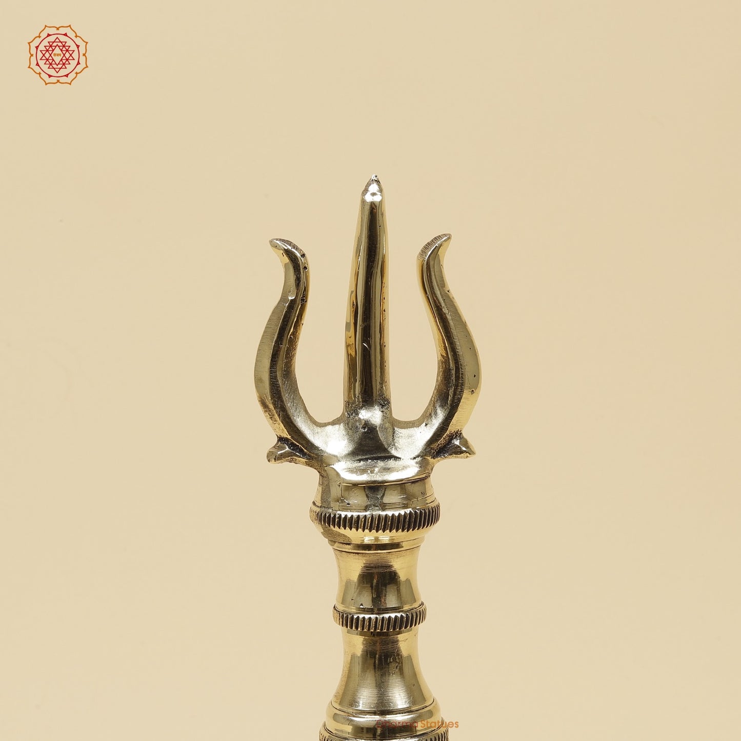 Bronze Trishul Hand Bell Fine, Smooth Finish 13”