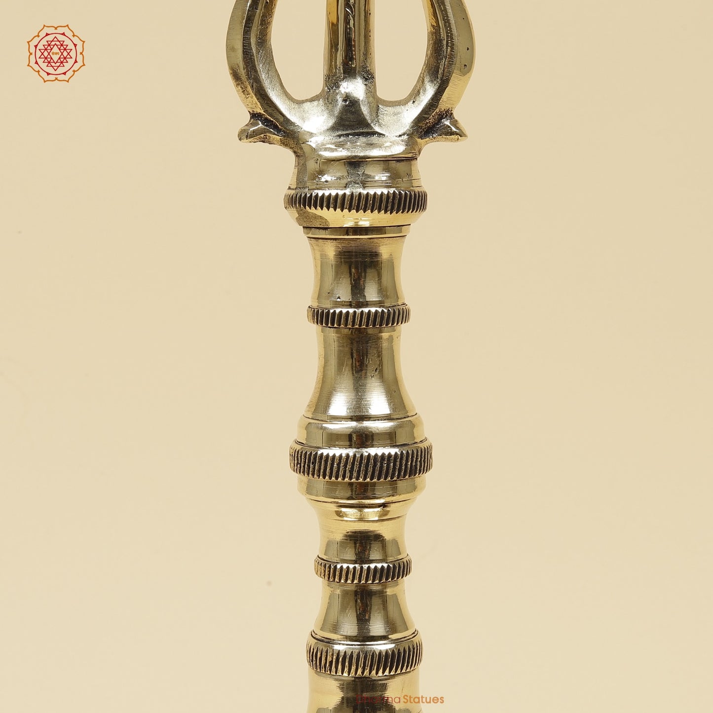 Bronze Trishul Hand Bell Fine, Smooth Finish 13”