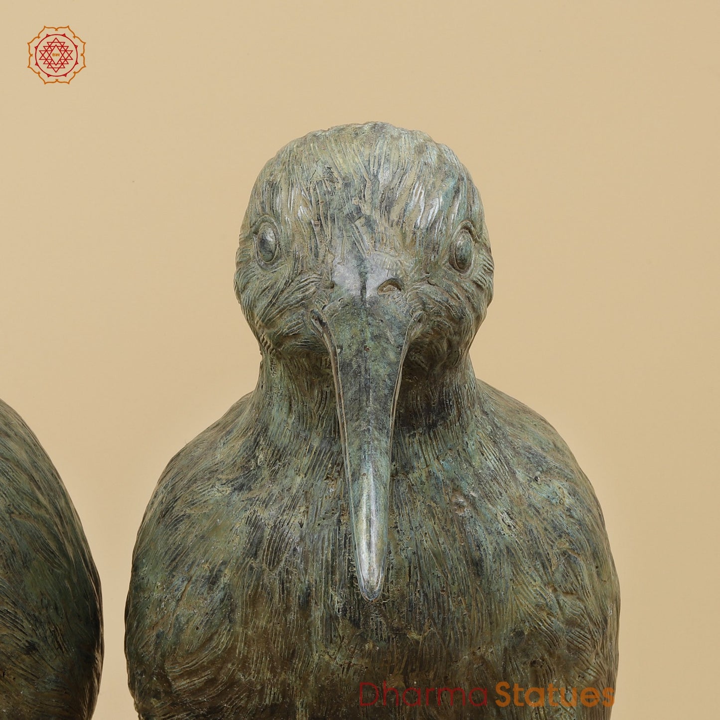 Bronze Kiwi Couple Set, Natural Patina 29” (Rare Find) Origin- Java, Indonesia
