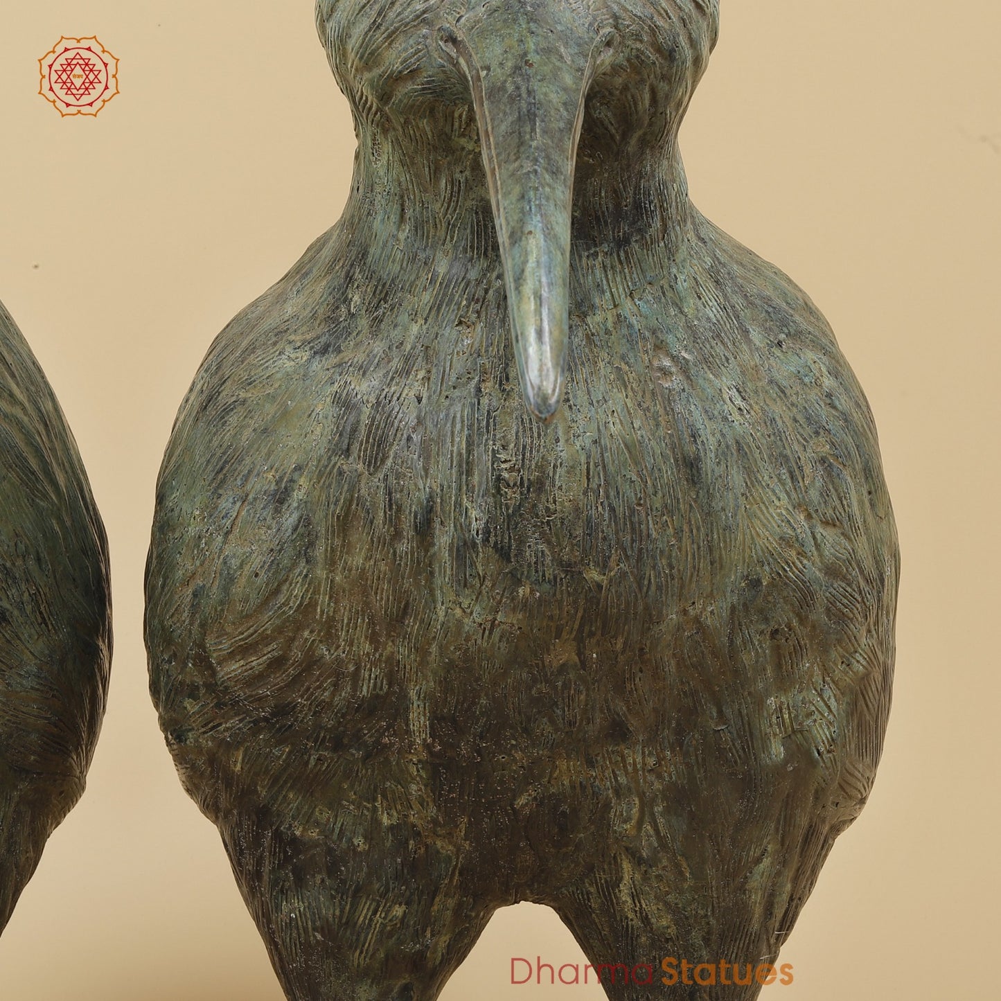 Bronze Kiwi Couple Set, Natural Patina 29” (Rare Find) Origin- Java, Indonesia