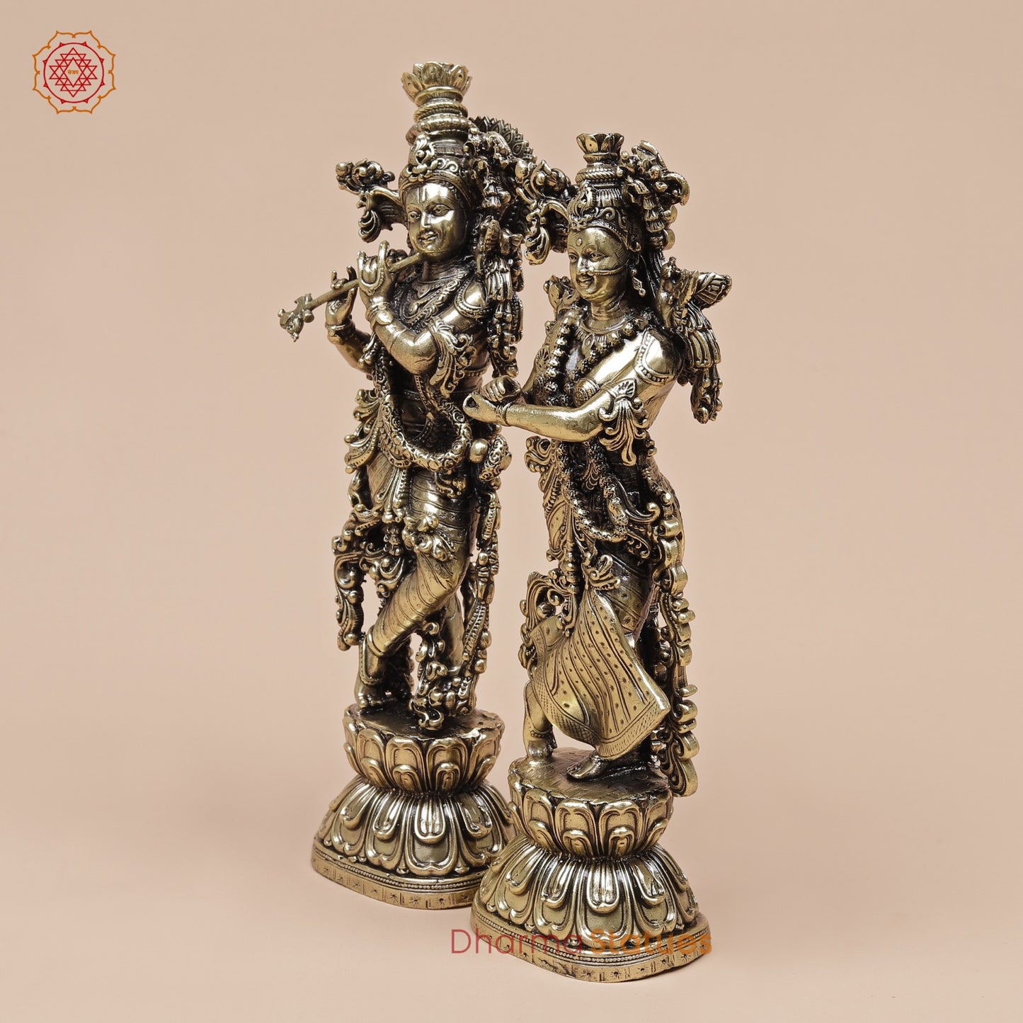 Brass Radha Krishna Fine 8”