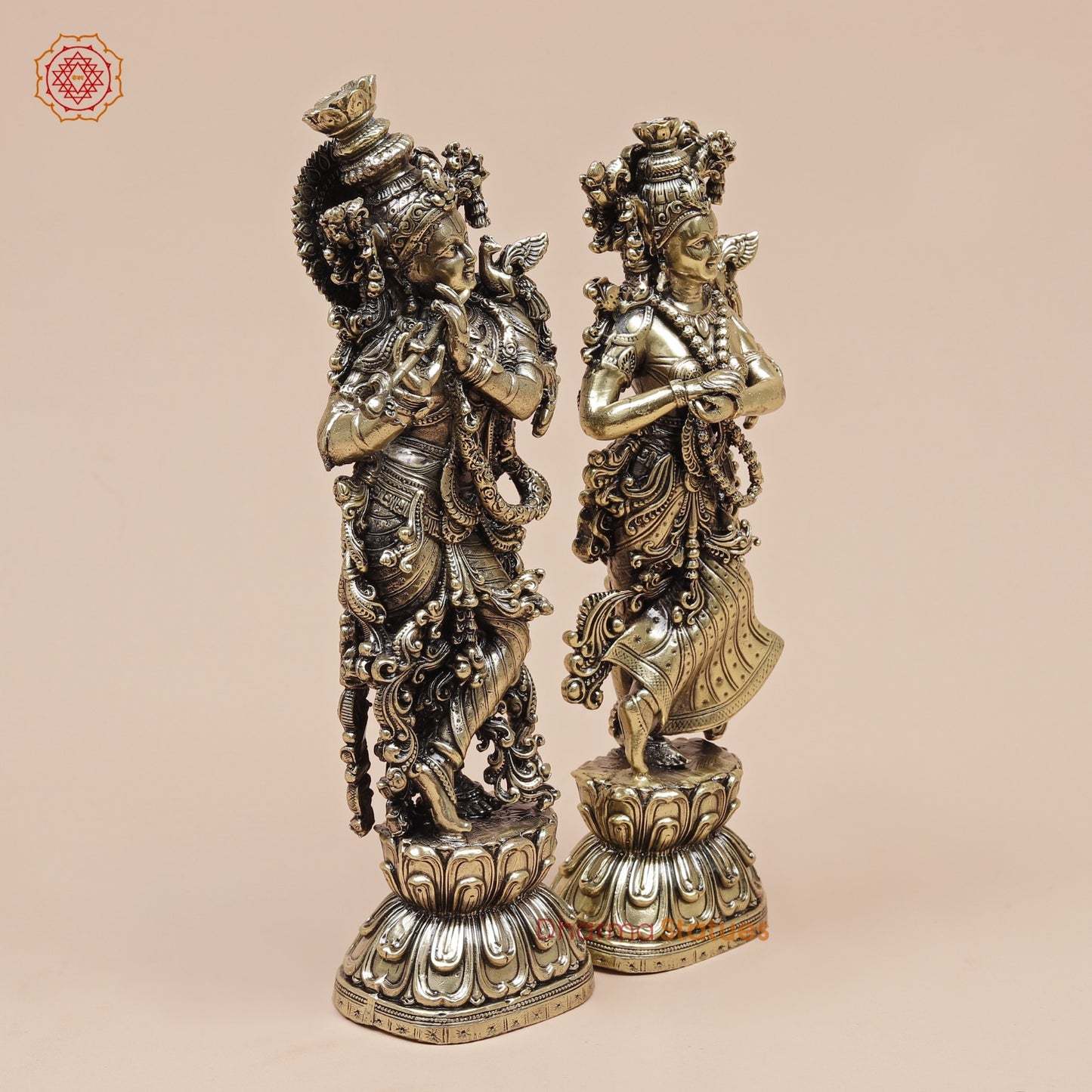 Brass Radha Krishna Fine 8”