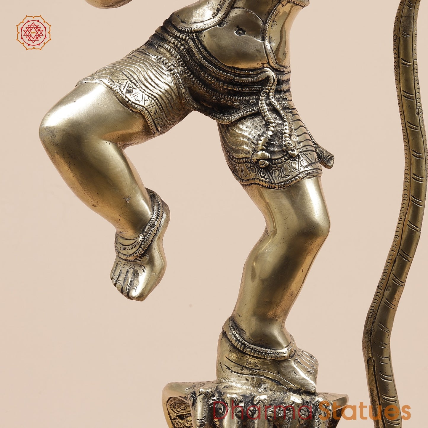 Brass Kalinga Krishna Dancing On Snake Fine, Smooth Finish 30”