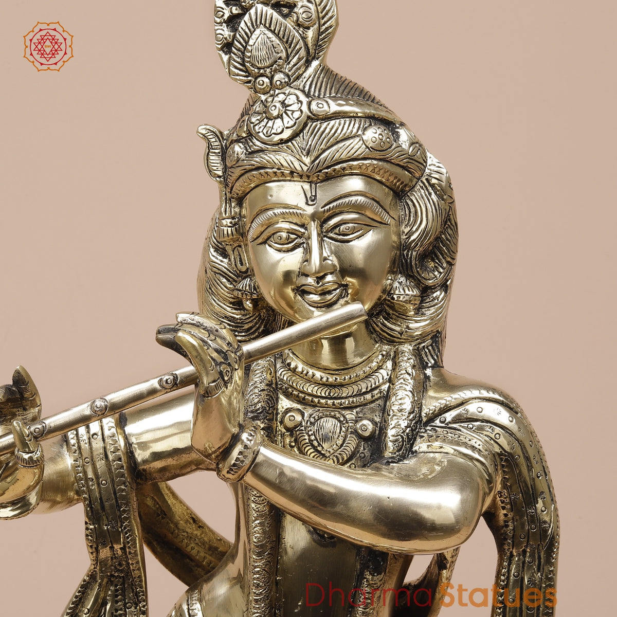 Brass Kalangi Krishna Fine, Smooth Finish 19”