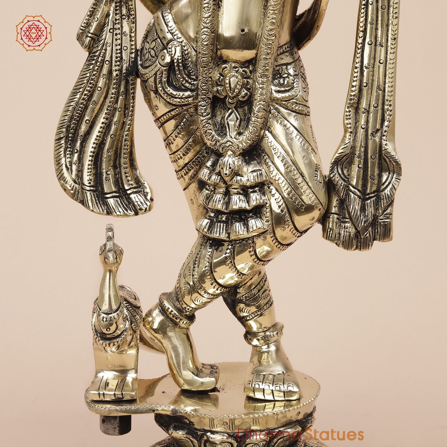 Brass Kalangi Krishna Fine, Smooth Finish 19”