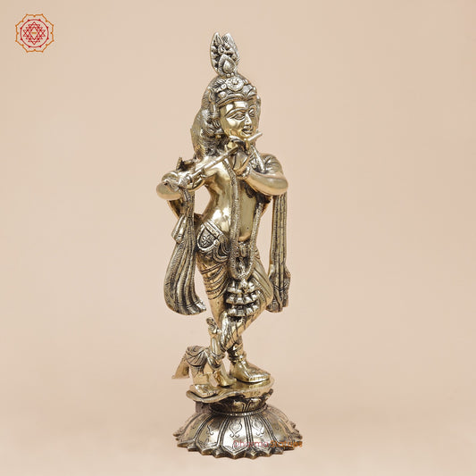 Brass Kalangi Krishna Fine, Smooth Finish 19”