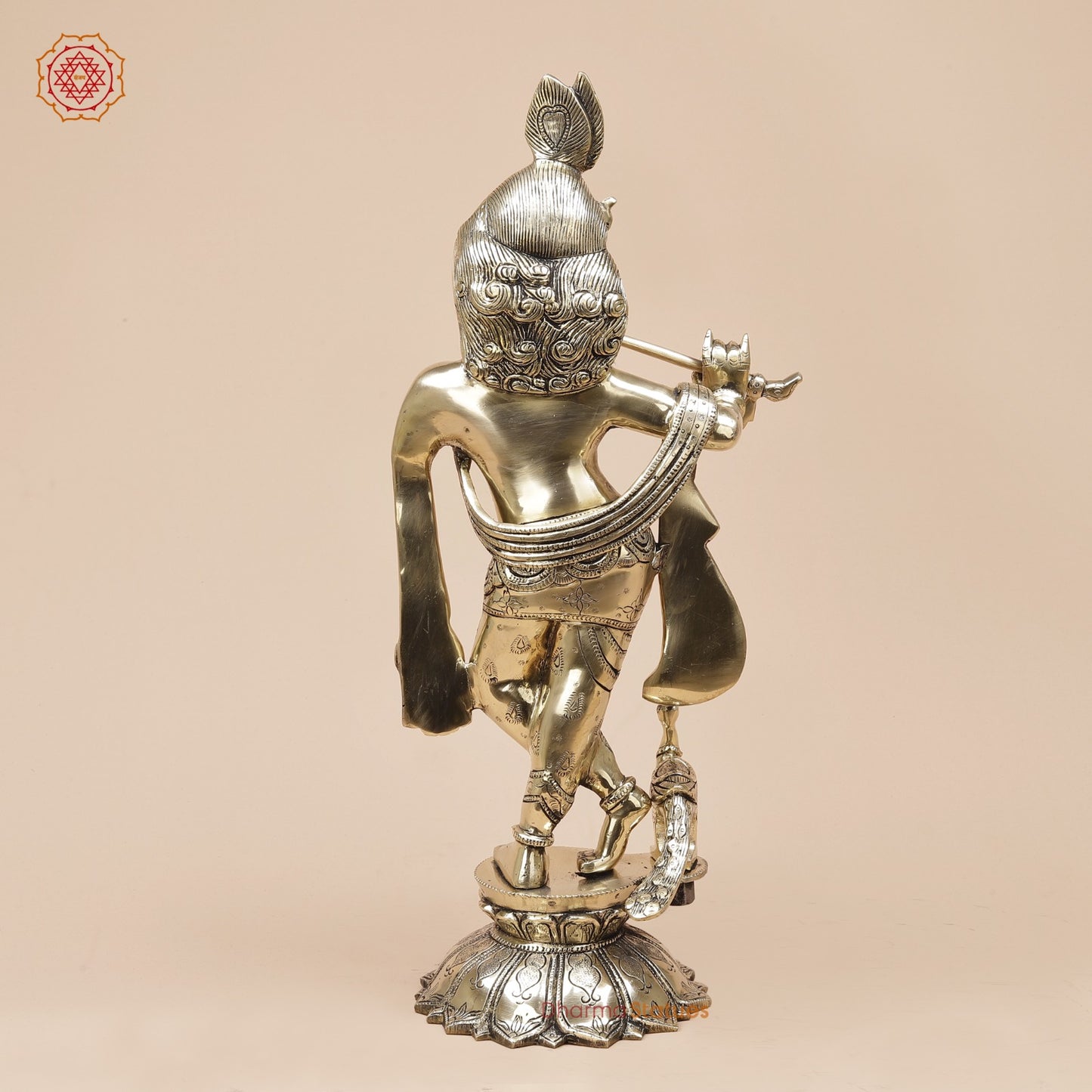Brass Kalangi Krishna Fine, Smooth Finish 19”