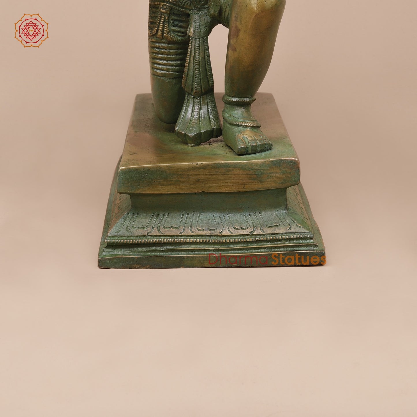Brass Garuda Vaahan Fine, Antique Patina 17”