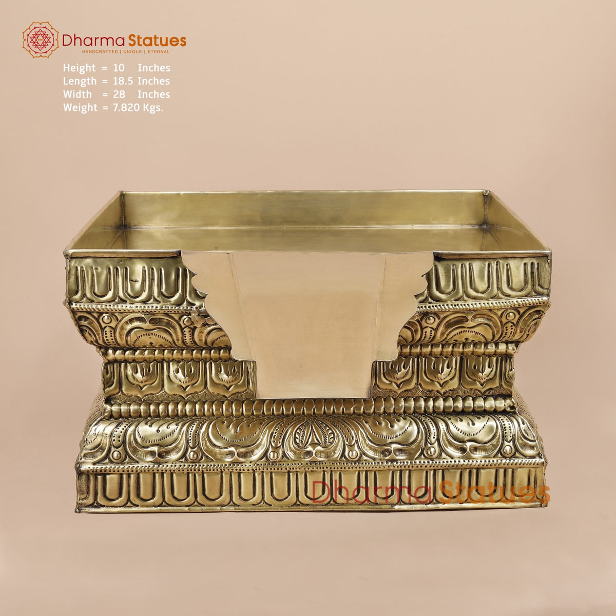 Brass Abhishekam Peeta Fine, Made in Chennai (One of a Kind) 28”