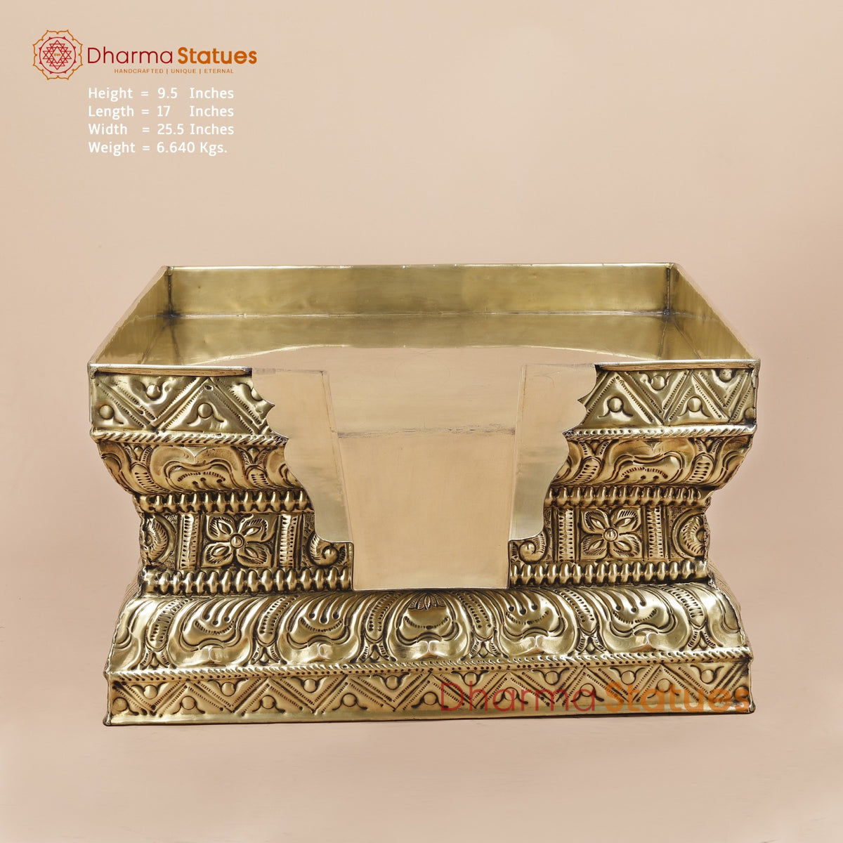 Brass Abhishekam Peeta Fine, Made in Chennai (One of a Kind) 26”