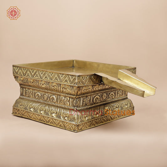 Brass Abhishekam Peeta Fine, Made in Chennai (One of a Kind) 26”