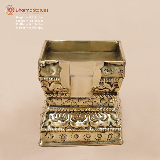 Brass Abhishekam Peeta Fine, Made in Chennai (One of a Kind) 6.5”