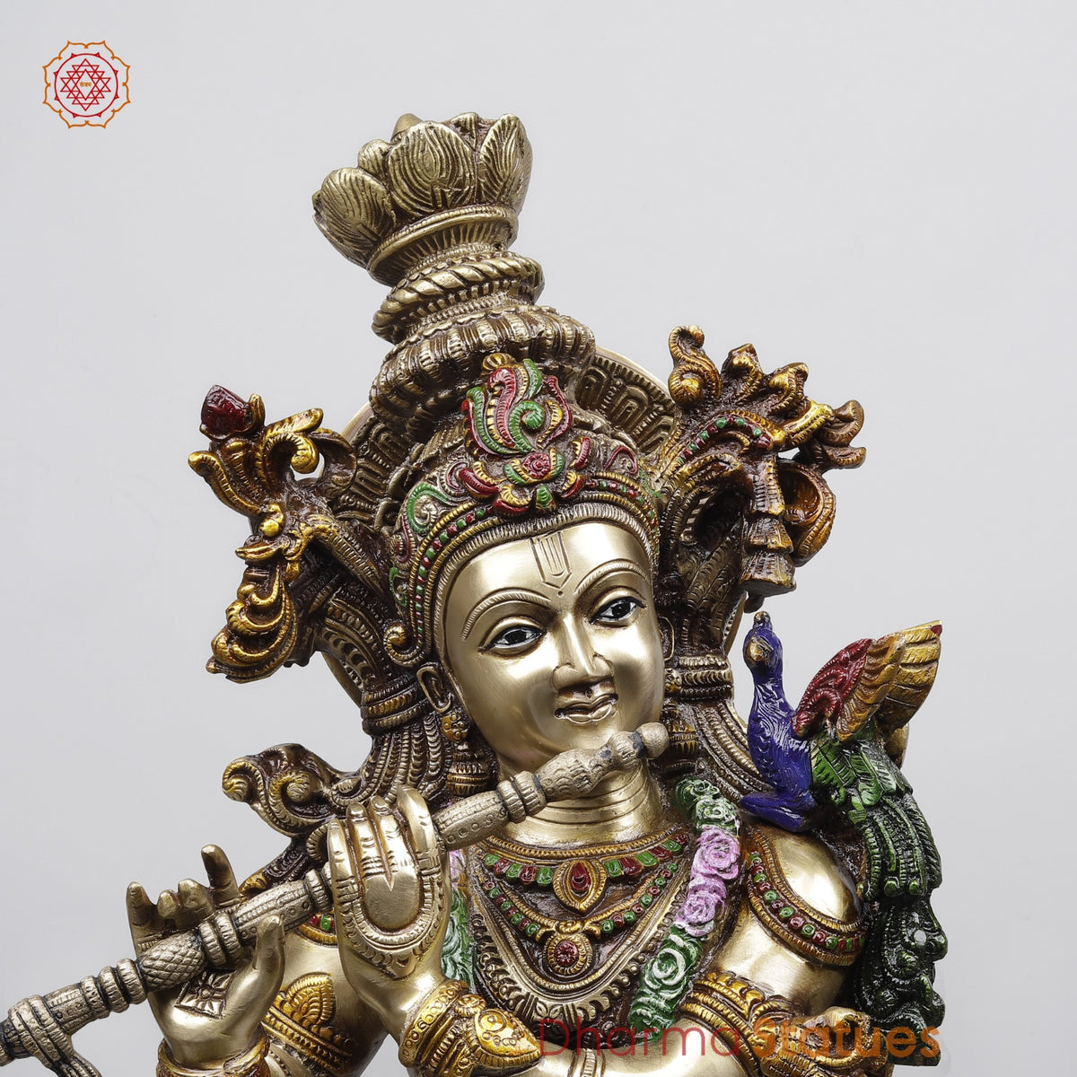 Brass Radha Krishna Fine Quality, Colorful Finish 30”