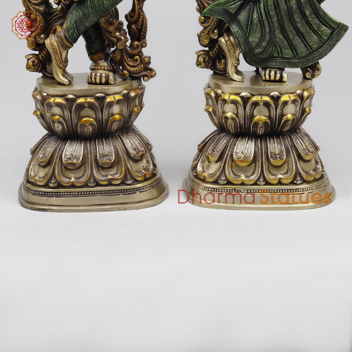 Brass Radha Krishna Fine Quality, Colorful Finish 30”