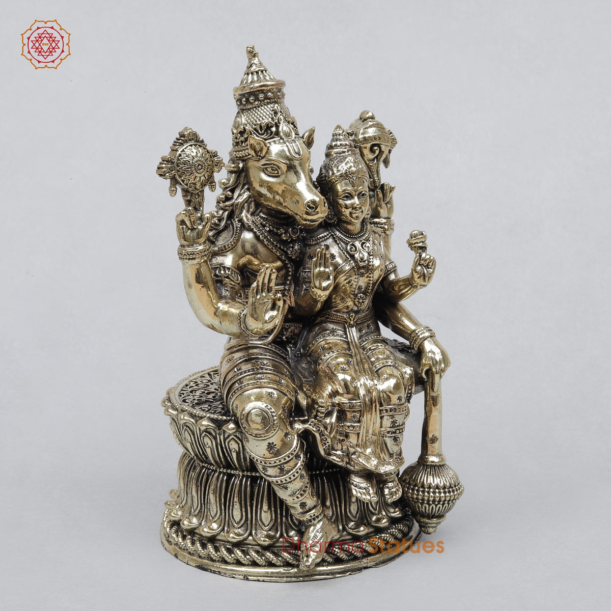 Brass Hayagriva Lakshmi Seated Fine 6”