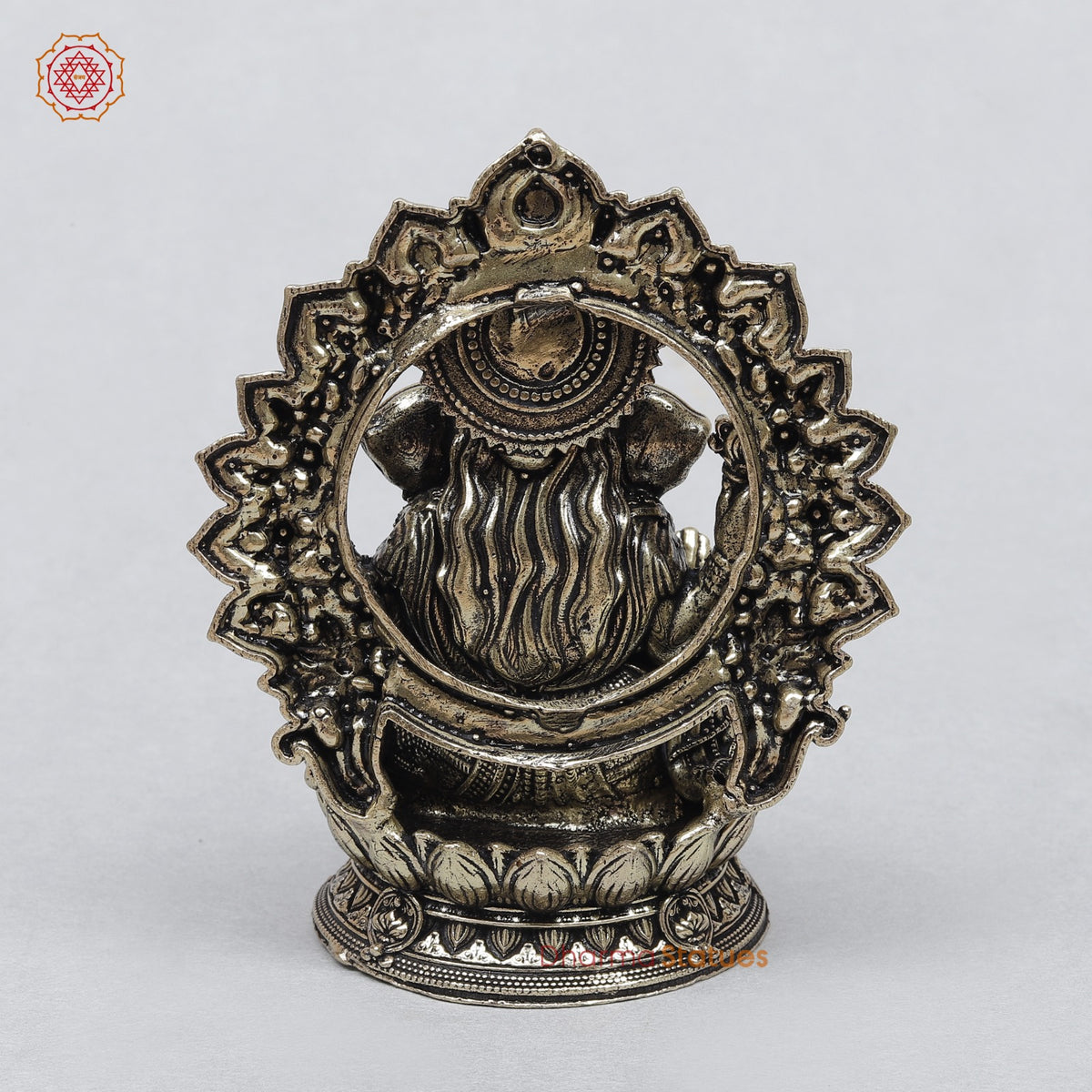 Brass Ganesh Seated Fine With Arch 3.5”