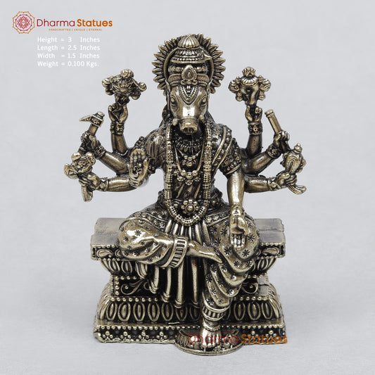 Brass Varahi Amman Seated 3”