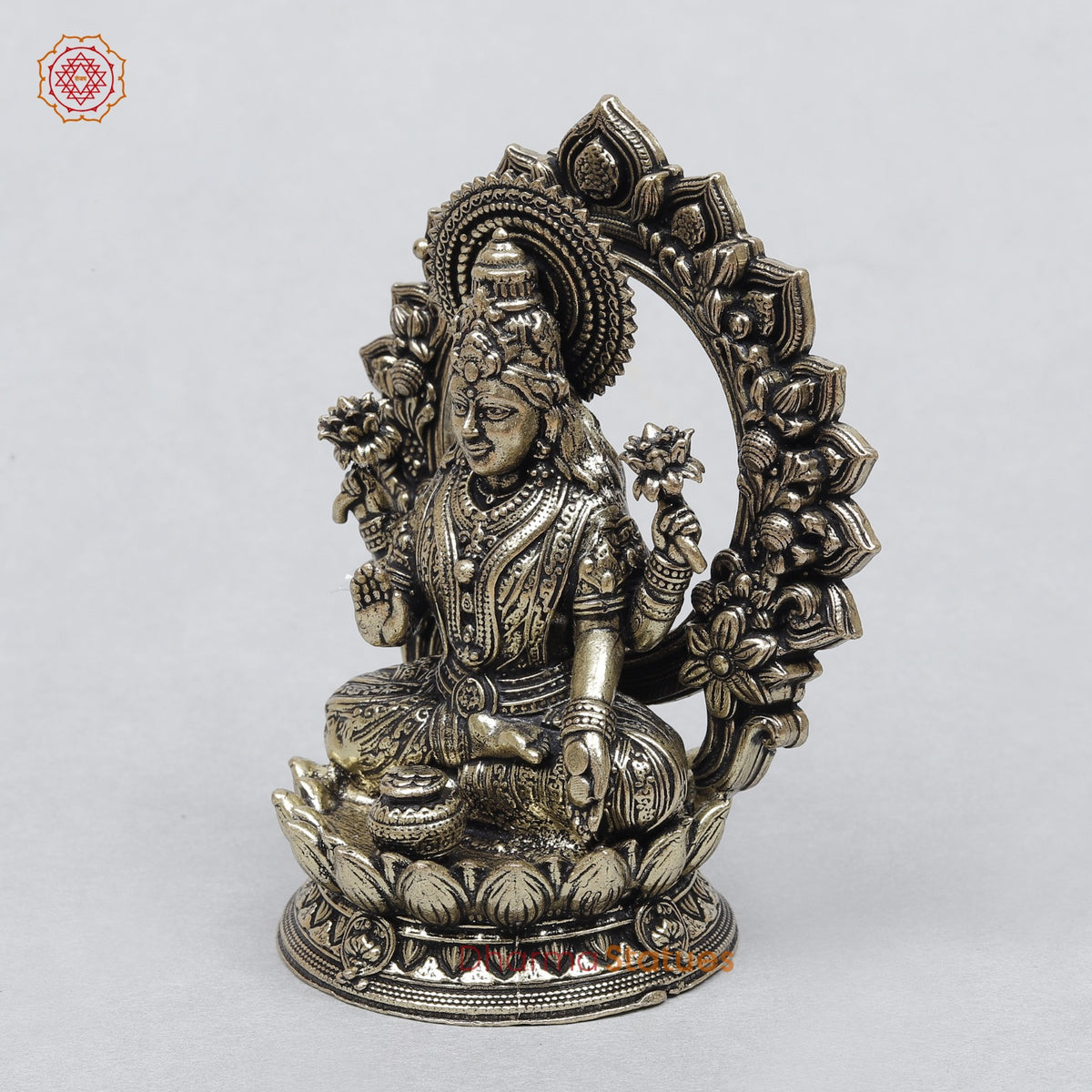 Brass Lakshmi Seated Fine With Arch 3.5”