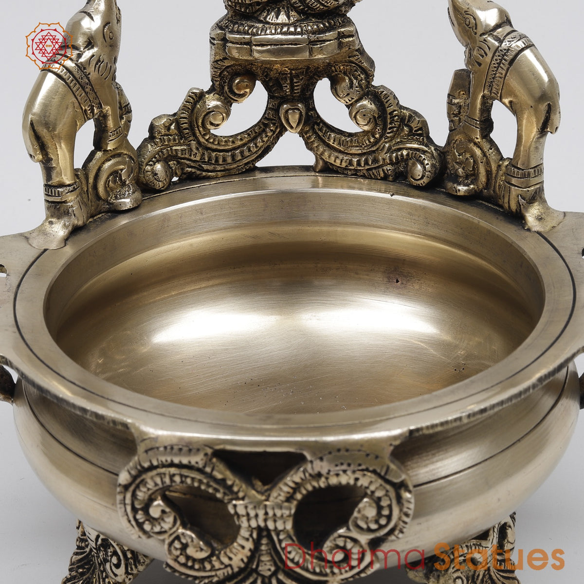 Brass Pagdi Ganesh Urli Fine, Smooth Finish 7.5”