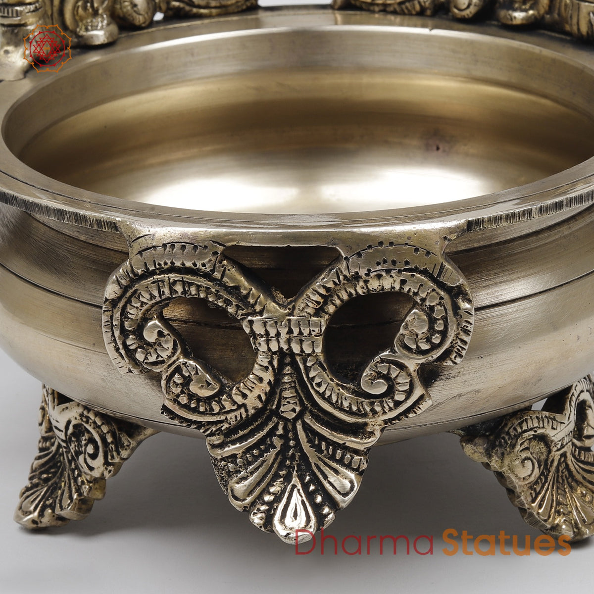 Brass Pagdi Ganesh Urli Fine, Smooth Finish 7.5”