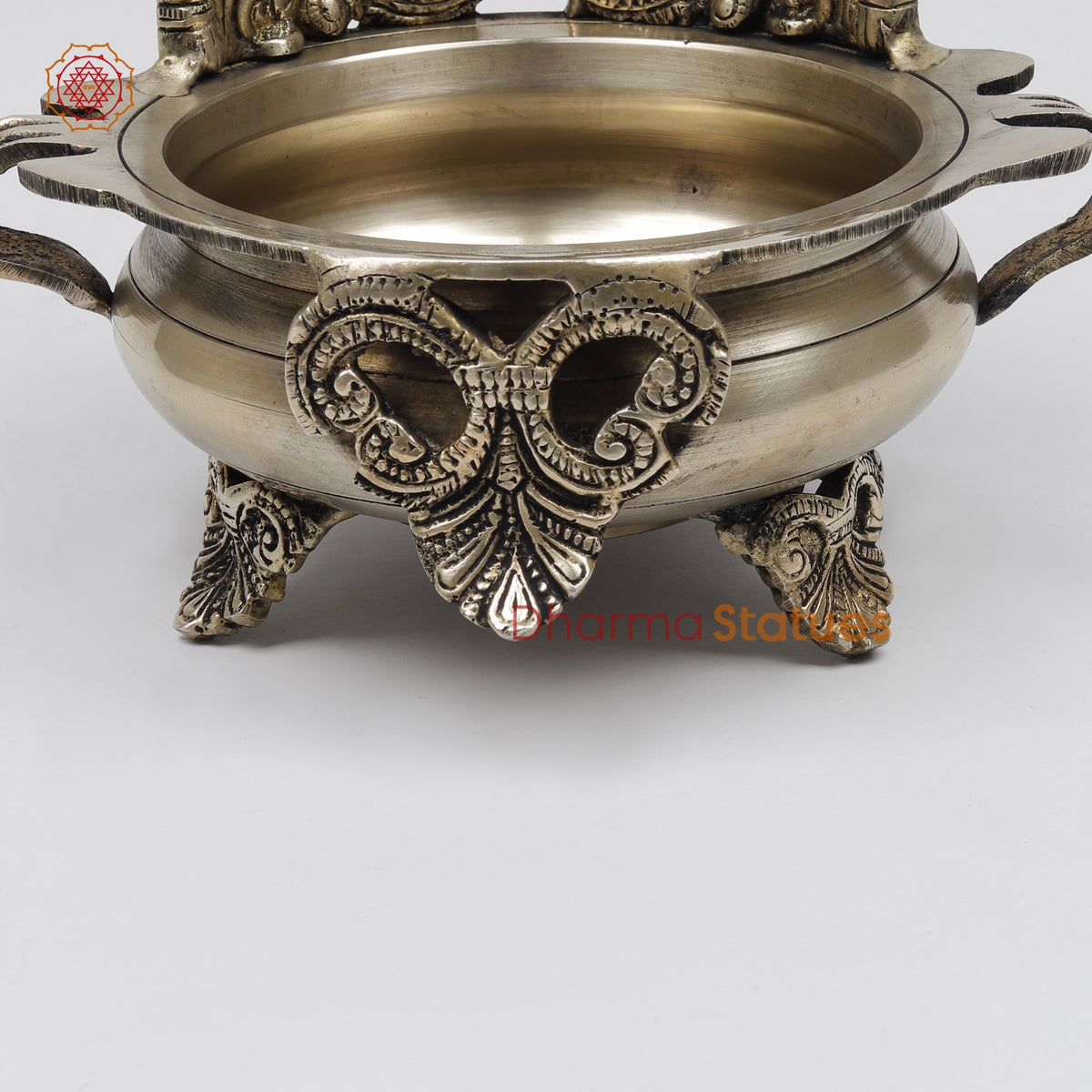 Brass Pagdi Ganesh Urli Fine, Smooth Finish 7.5”