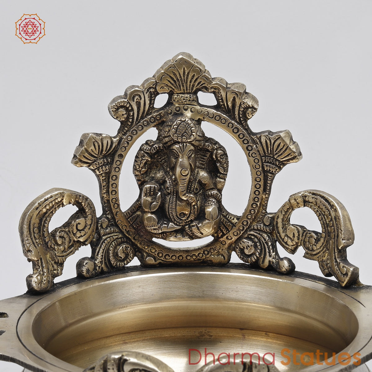 Brass Ganesh Urli Fine, Smooth Finish 7.5”