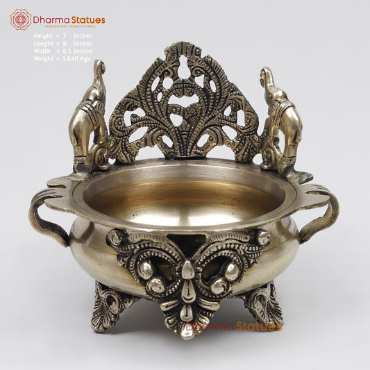 Brass Elephants Urli Fine, Smooth Finish 7.5”