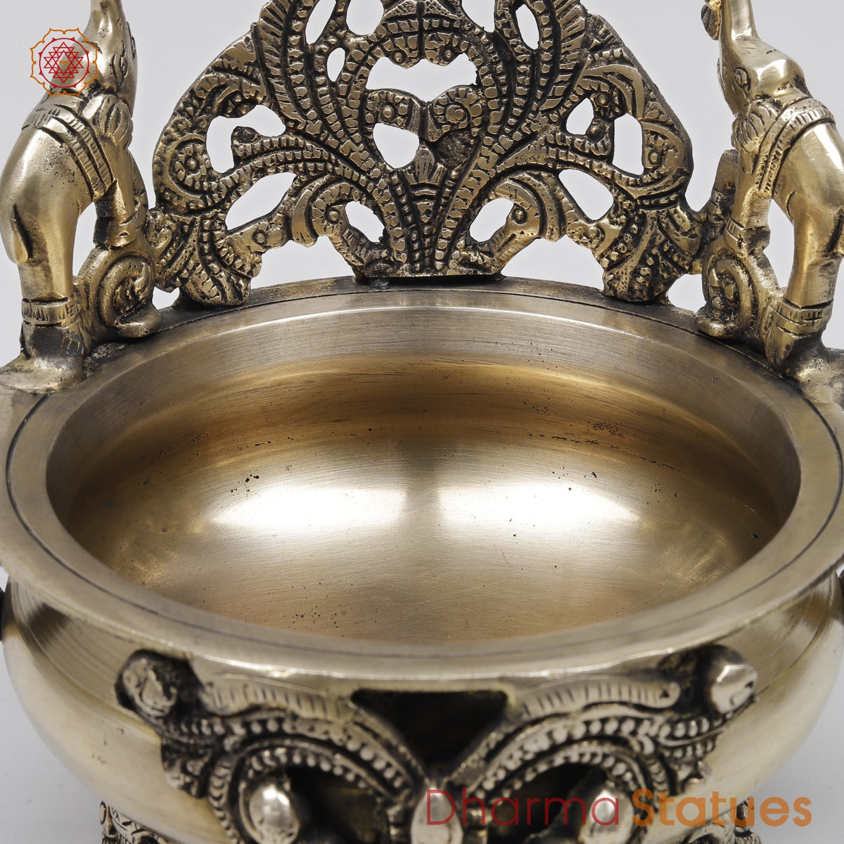 Brass Elephants Urli Fine, Smooth Finish 7.5”