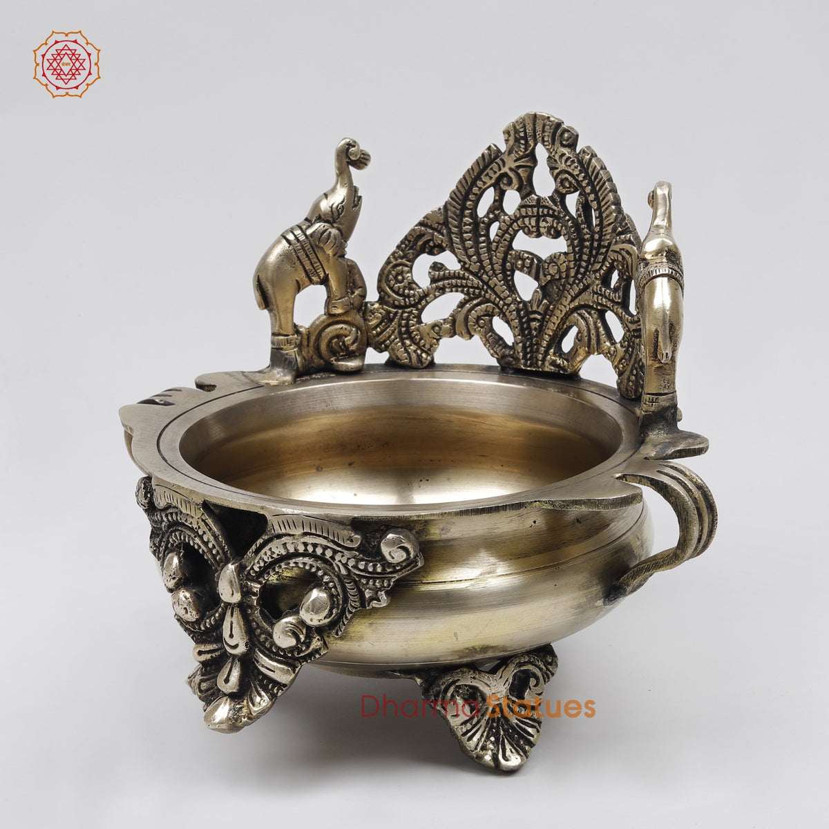 Brass Elephants Urli Fine, Smooth Finish 7.5”