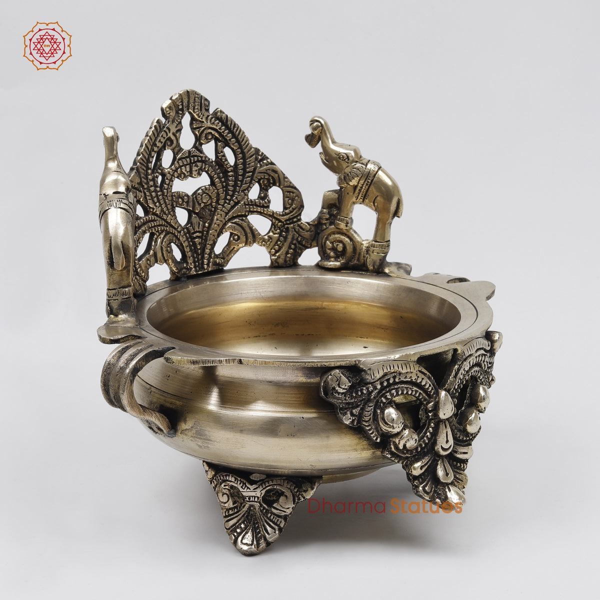 Brass Elephants Urli Fine, Smooth Finish 7.5”