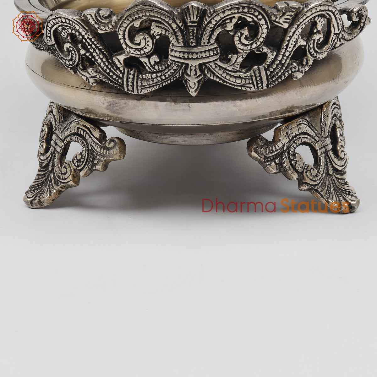 Brass Urli with Bell Fine, Smooth Finish 8.5”