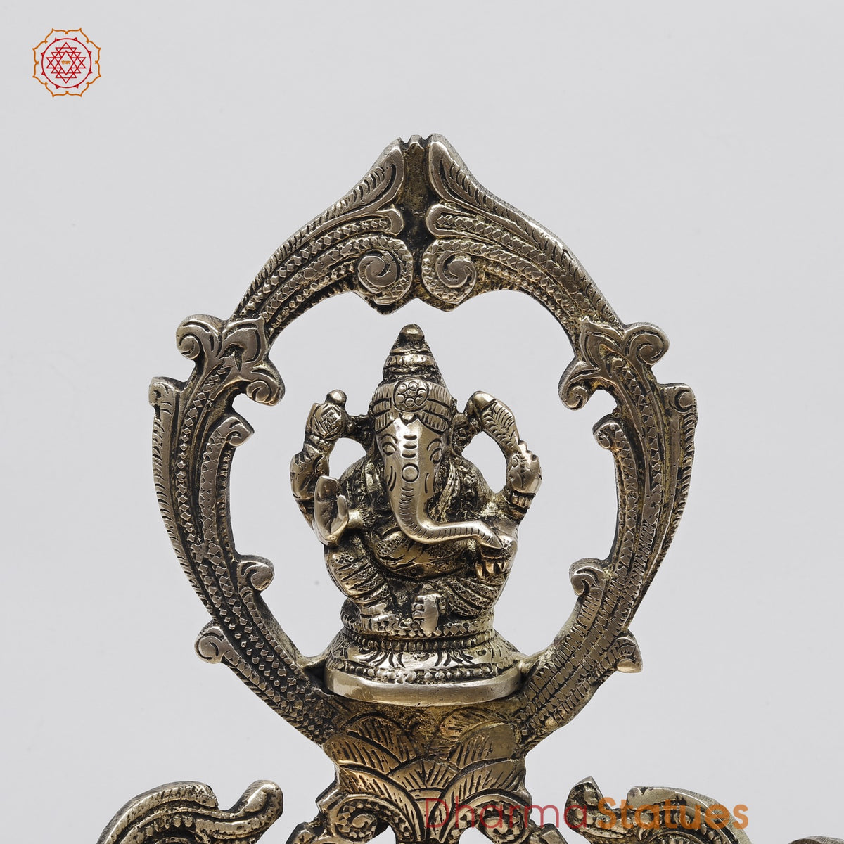 Brass Ganesh Urli with Elephants Fine, Smooth Finish 11”