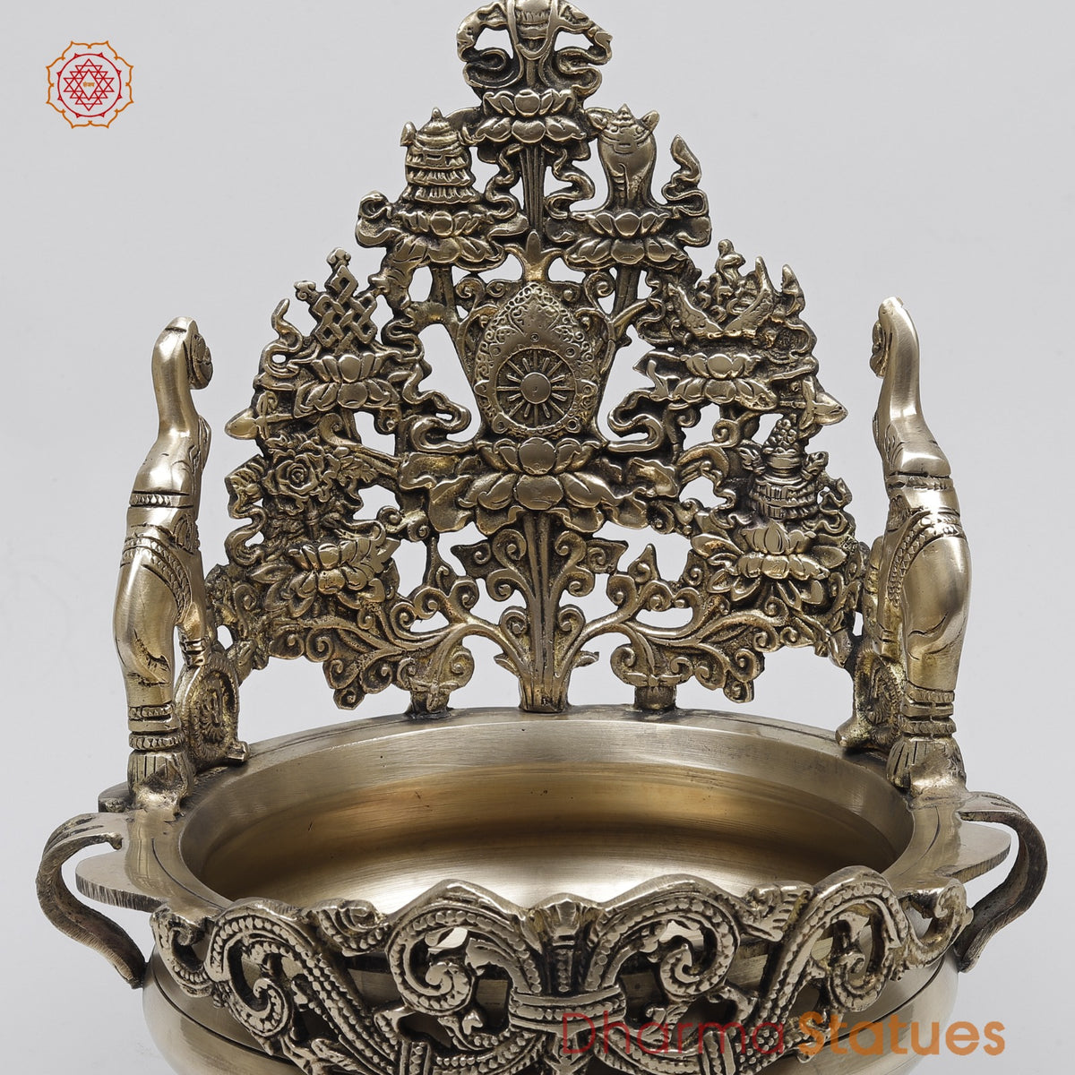 Brass Elephants Urli Fine Carving , Smooth Finish 12”