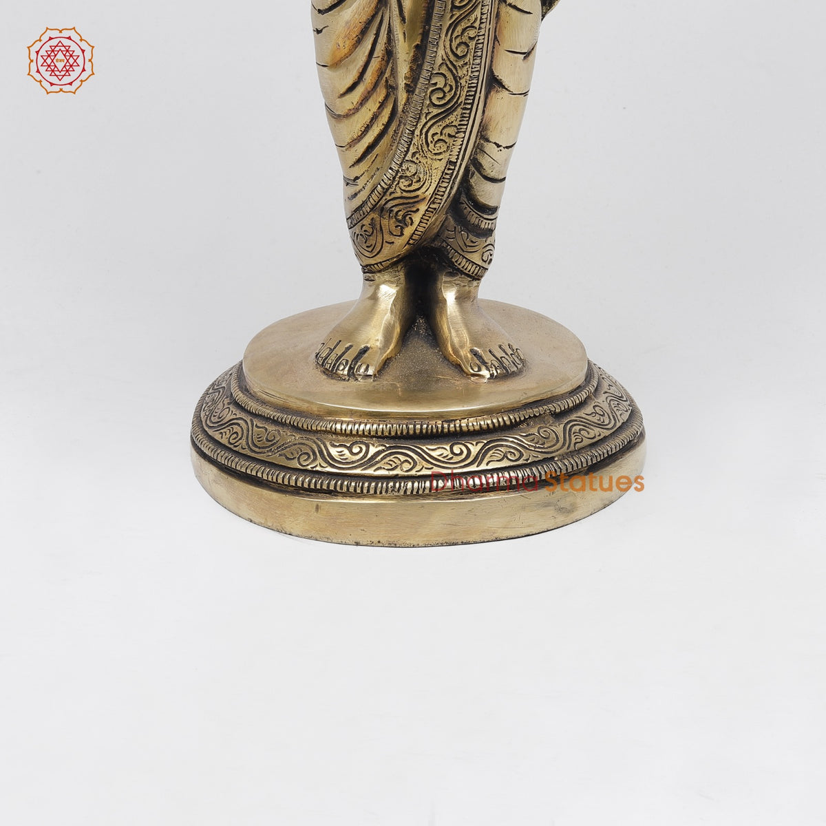 Brass Dhanwantri Standing Fine, Smooth Finish 18”