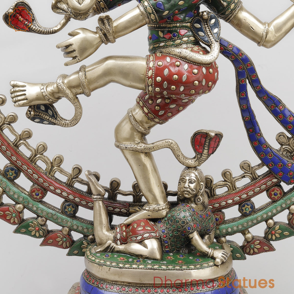 Brass Natraj (Dancing Shiva) Fine, Stone Work 31”